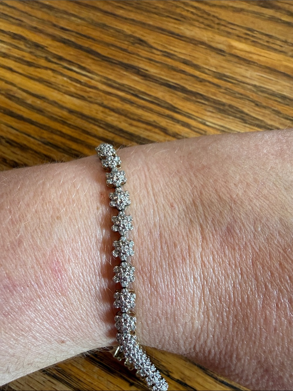 10k Diamond Floral Tennis Bracelet